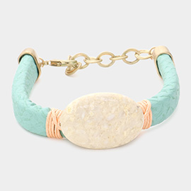 Natural Stone Pebble Accented Bracelet