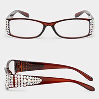 Crystal embellished reading glasses