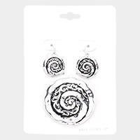 Swirl Metal Filigree Pendant Set