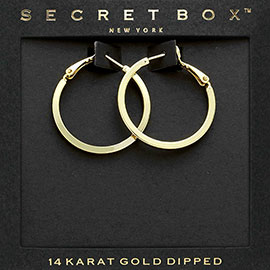 SECRET BOX_14K Gold Dipped Metal Hoop Earrings