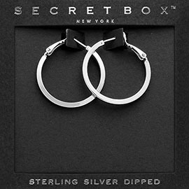 SECRET BOX_Sterling Silver Dipped Metal Hoop Earrings