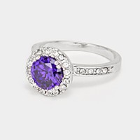 CZ Halo Ring