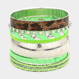 8PCS - Mixed Stack bangle bracelets