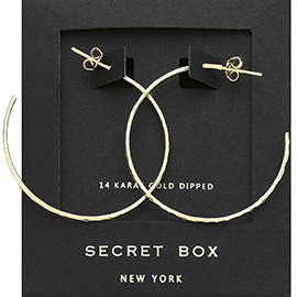 SECRET BOX_14K Gold Dipped Hoop Earrings