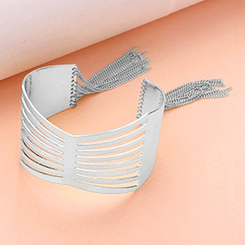 Fringe Tip Cage Cuff Bracelet