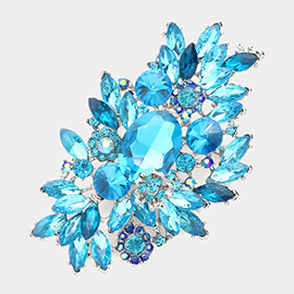 Glass Crystal Bouquet Pin Brooch