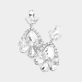 Marquise Crystal Statement Evening Earrings