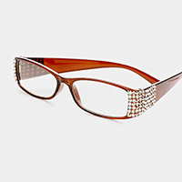 Crystal Detail Rectangular Reading Glasses