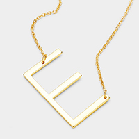 Monogram Metal Pendant Necklace