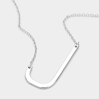 Monogram Metal Pendant Necklace