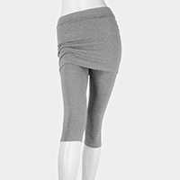 Skirt Capri Stretch Leggings