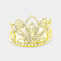 Pave Rhinestone Crystal Princess Mini Tiara