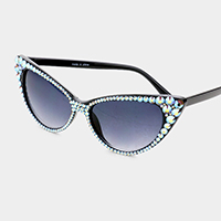 Crystal Cat Eye Sunglasses