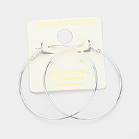 14K gold filled 5 cm metal Hypoallergenic hoop earrings