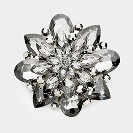 Crystal Flower Pin Brooch