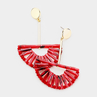 Celluloid Acetate Fan Drop Earrings