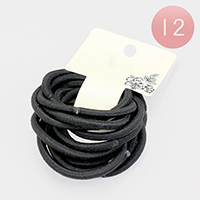 12 Set of 12 - Basic Ponytail Hair Bands