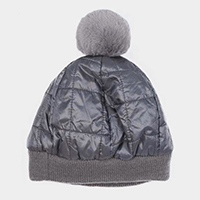 Padded Puffer Beanie Hat