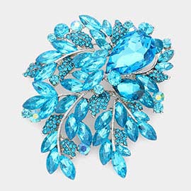 Floral Crystal Rhinestone Bouquet Brooch / Pendant