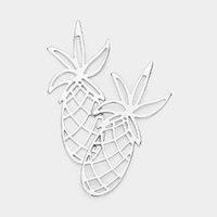 Pineapple Cut Out Metal Earrings