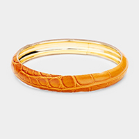 Faux Leather Bangle Bracelet