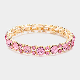 Bubbly Crystal Round Evening Bracelet