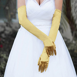 Dressy Satin Long Wedding Gloves