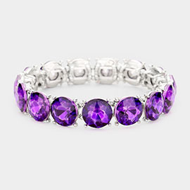 Crystal Round Stretch Evening Bracelet