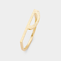 -P- Monogram Brass Metal Ring