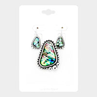 Abalone Bubble Metal Magnetic Pendant Set