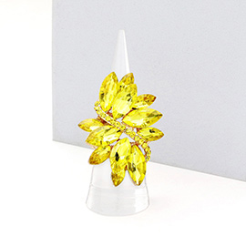 Marquise Crystal Cluster Stretch Ring