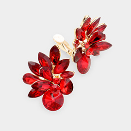 Spike Leaf Clip-On Earrings