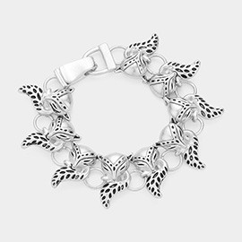 Embossed Fox Metal Magnetic  Bracelets