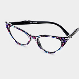 Crystal Cat Eyes Reading Glasses