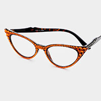 Crystal Cat Eyes Reading Glasses