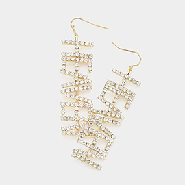 'HEAVEN' Rhinestone Pave Drop Earrings