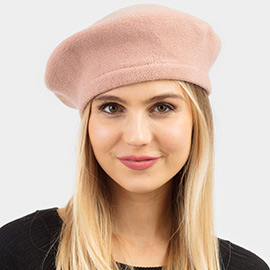 Stretchy Solid Beret Hat