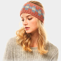 Multi Colored tile Pattern Earmuff Headband