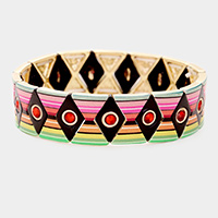 Colorful  Western Metal Stretch Bracelet 