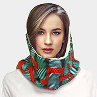 
Colorful Pattern Soft Sherpa Infinity Scarf
