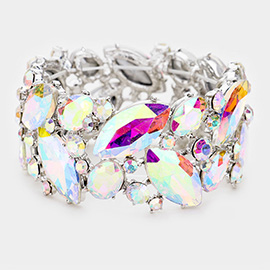 Marquise Crystal Stretch Evening Bracelet