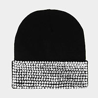 Embellished Rhinestone Beanie Hat