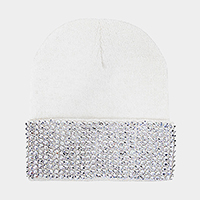 Embellished Rhinestone Beanie Hat