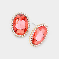 Crystal Round Rhinestone Evening Earrings 