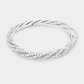 Rhinestone Twist Stretch Bracelet