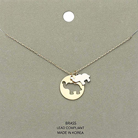 Brass Metal Camel Pendant Necklace