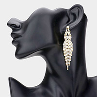 Rhinestone Pave Evening Earrings