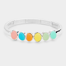 Sea Glass Bezel Stretch Bracelet