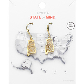 Gold Dipped Alabama State Earrings