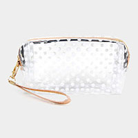 Glittered Polka Dots Pouch Bag
